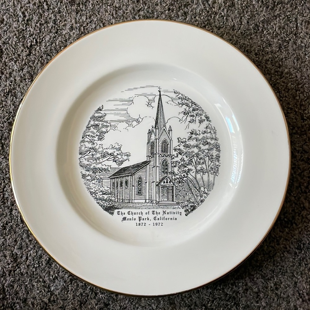 The Church Of The Nativity Menlo Park, California 1872 - 1972 Decorative Plate